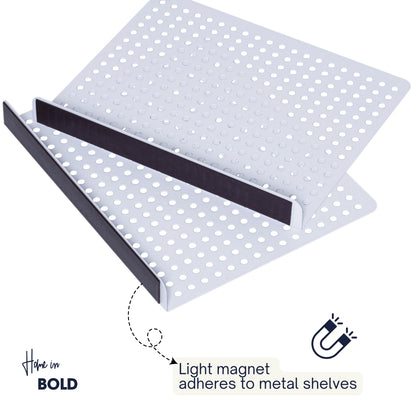 Magnetic Metal Shelf Divider Set (2 Pack) Soft Magnet Shelves Dividers for Closet (ONLY for Metal Shelves)
