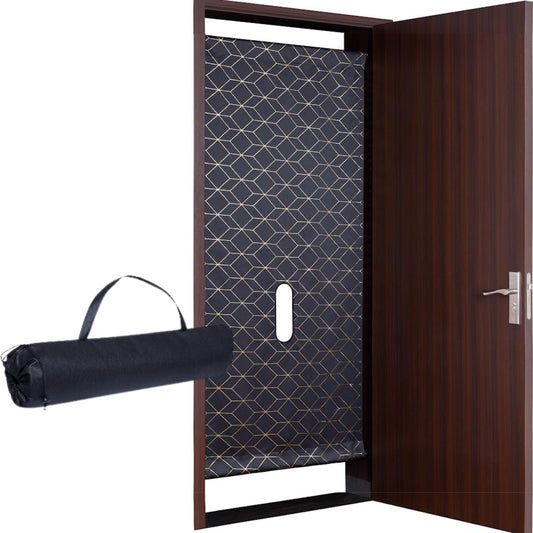 Portable Glory Hole Wall Kit Luxury Curtain Design & Carry CASE-Adjustable Tension Rod Mount for Doorways-Easy Setup in 1 Minute