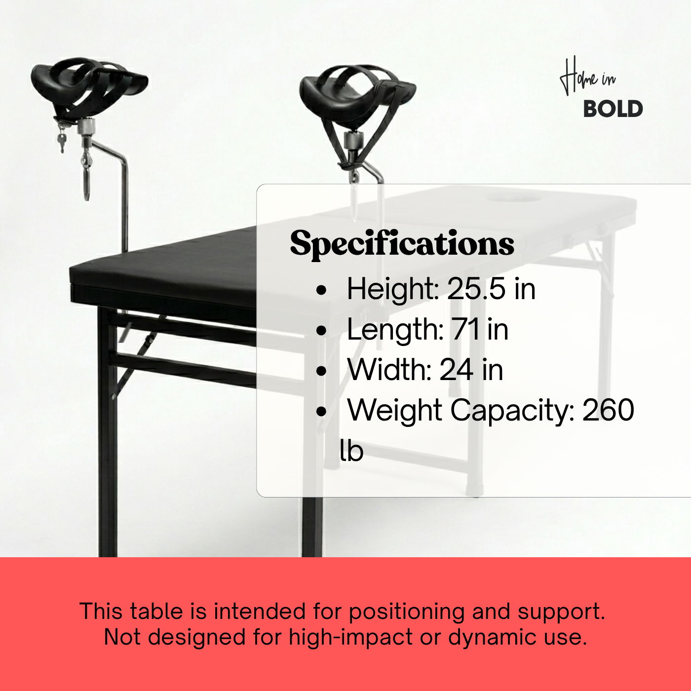 THE CHECKUP - Massage Table with Leg Stirrups
