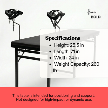 THE CHECKUP - Massage Table with Leg Stirrups