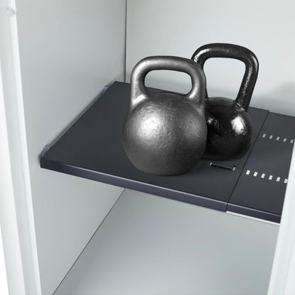 2-Pack Metal Adjustable Shelf-Heavy Duty Powder-Coated Steel Organizer for School & Gym