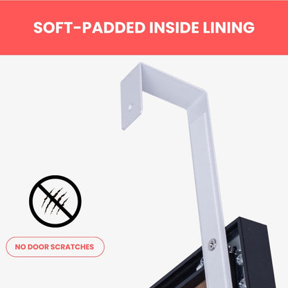 Over The Door Whiteboard-Adjustable 4 Heights Dry Erase Board for Door with Eraser, Magnet, 2 Markers & 2 Hooks