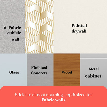 Gold & White Geometric Peel & Stick Wallpaper for Fabric Panels - Office Cubicle Wall Decor