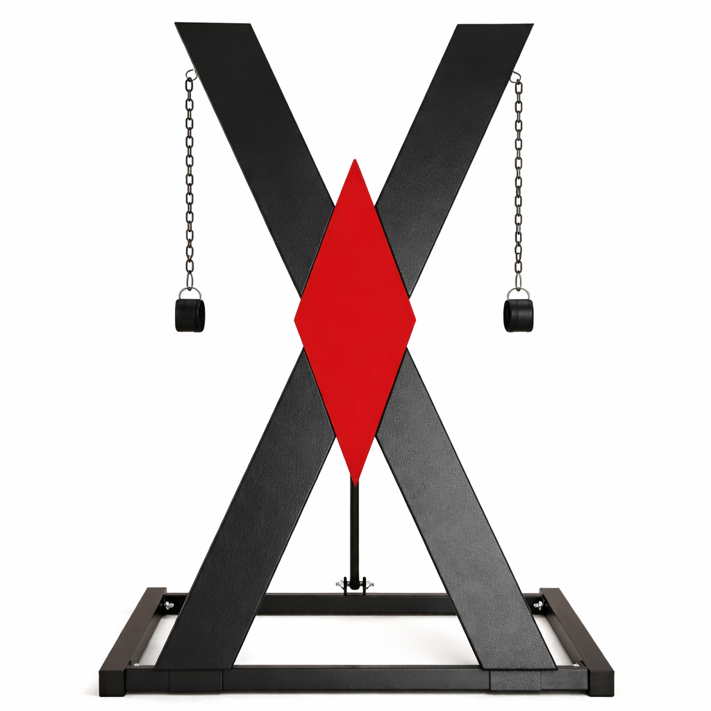 St Andrews BDSM Cross Adult Furniture Furniture for Roleplay - Heavy-Duty Adjustable X Cross