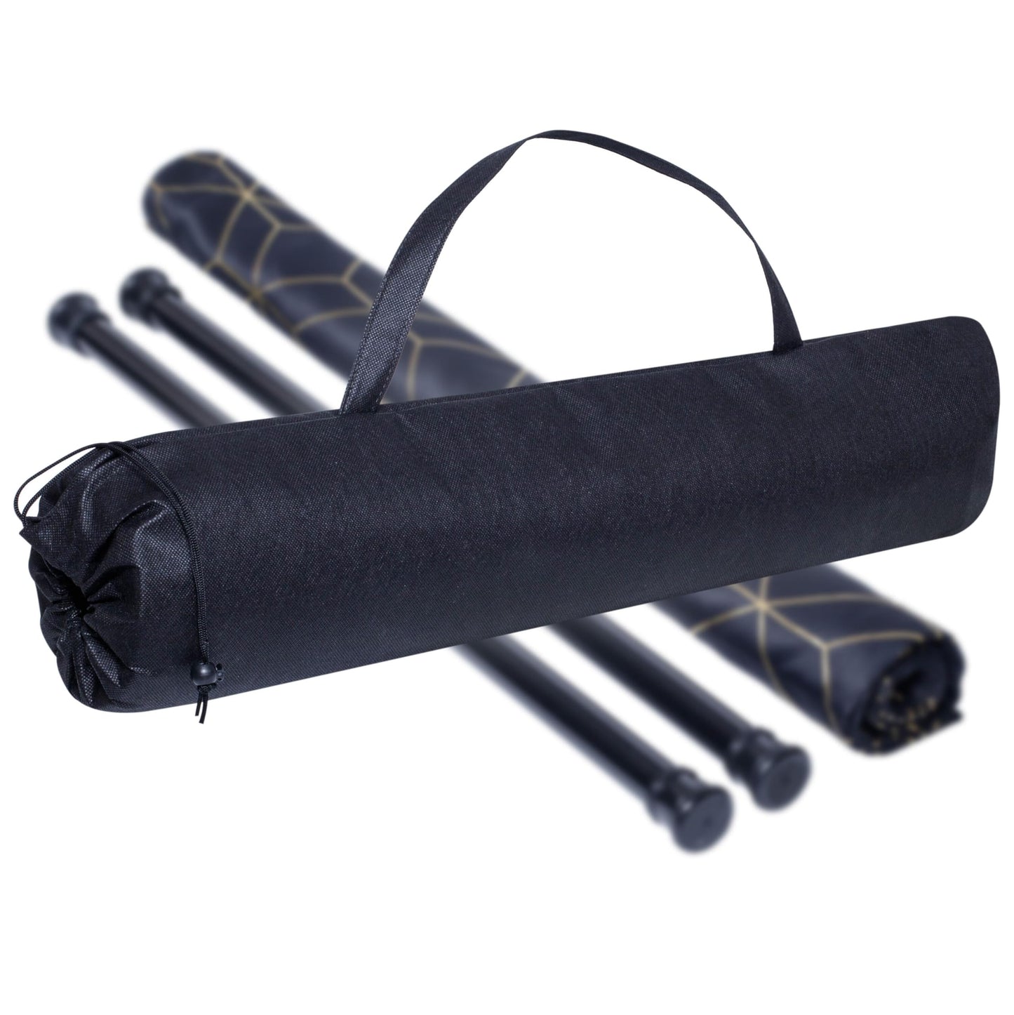 Portable Glory Hole Wall Kit Luxury Curtain Design & Carry CASE-Adjustable Tension Rod Mount for Doorways-Easy Setup in 1 Minute