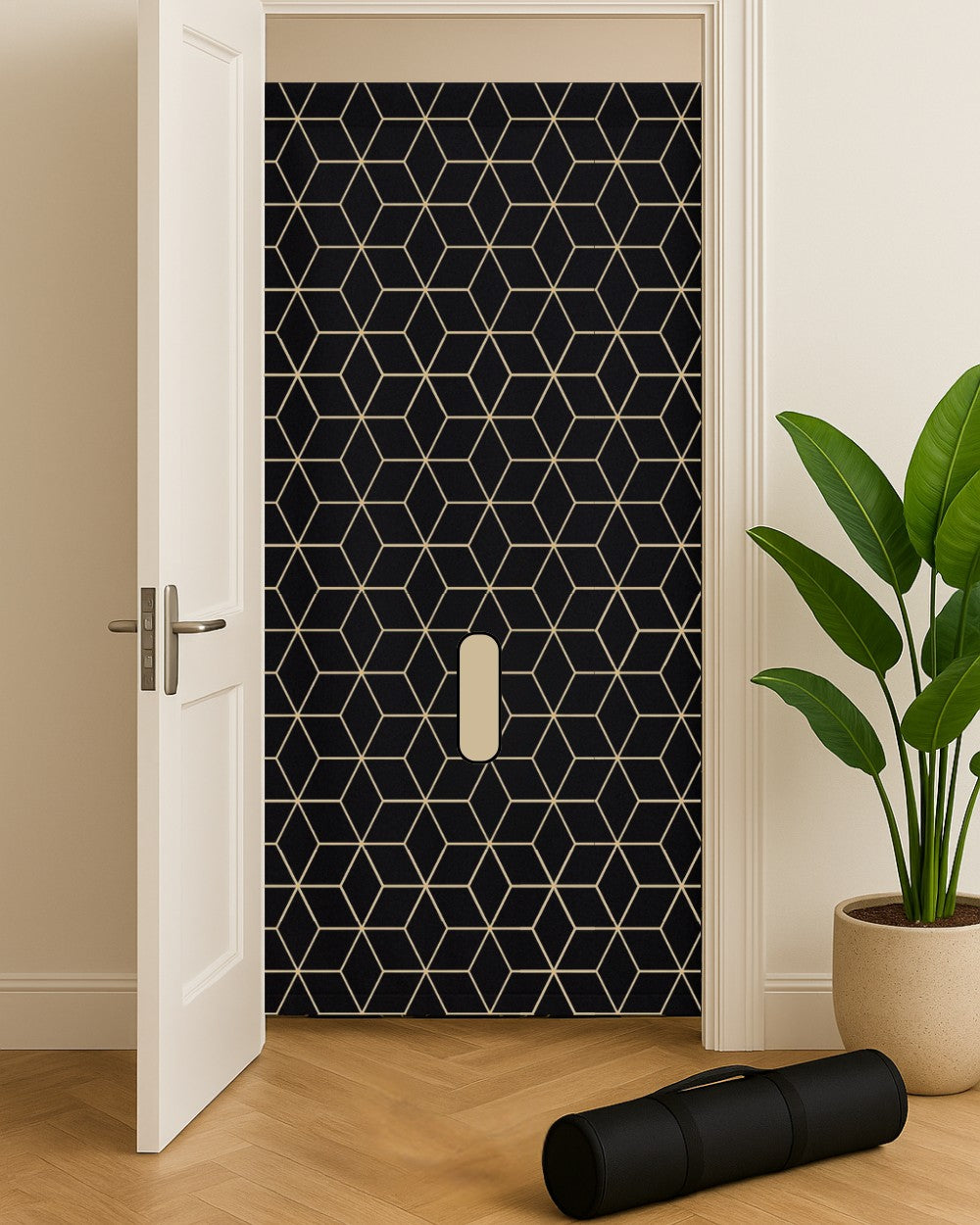 Portable Glory Hole Wall Kit Luxury Curtain Design & Carry CASE-Adjustable Tension Rod Mount for Doorways-Easy Setup in 1 Minute