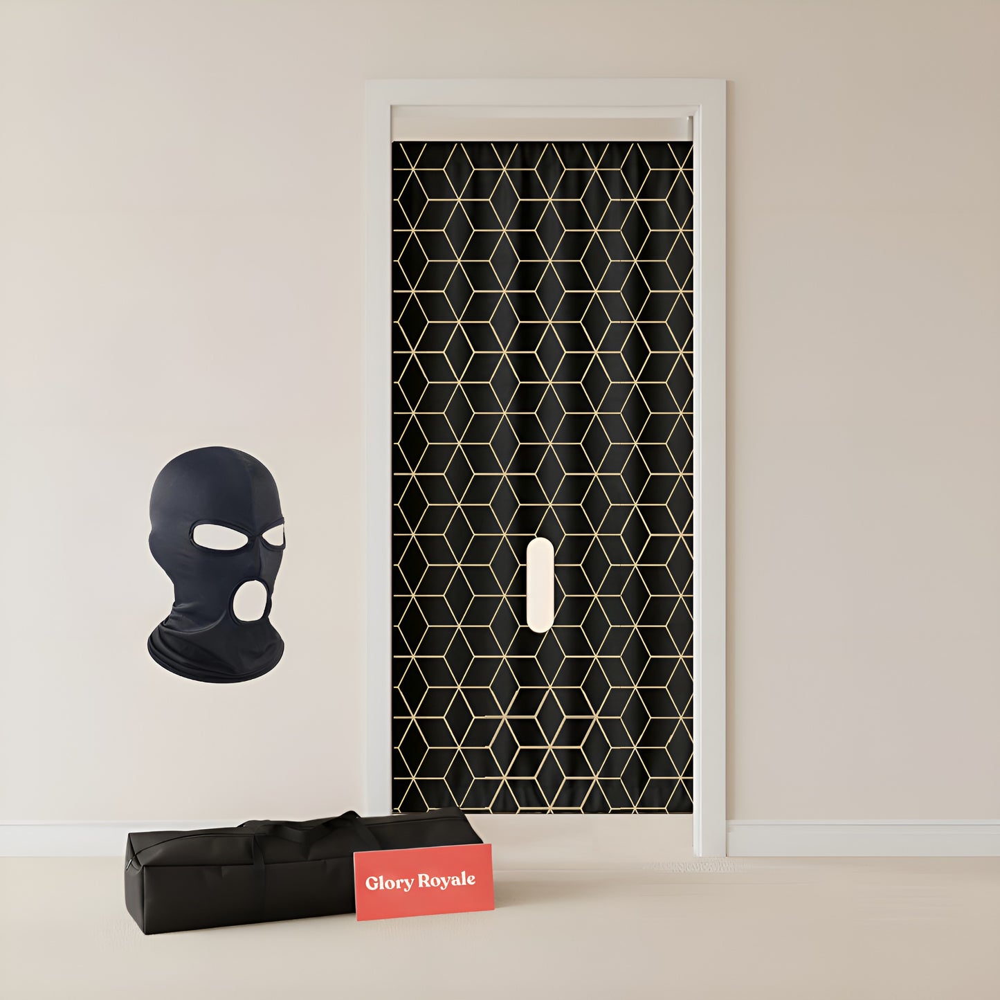 GLORY ROYALE - Portable Glory Hole Wall Kit Luxury Design & Carry CASE - Adjustable Tension Rod Mount for Doorways